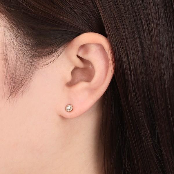 K18イエローゴールドダイヤモンドピアス 