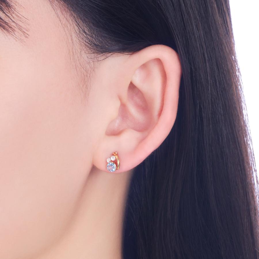 ジュエリーツツミ K18イエローゴールドブルートパーズピアス