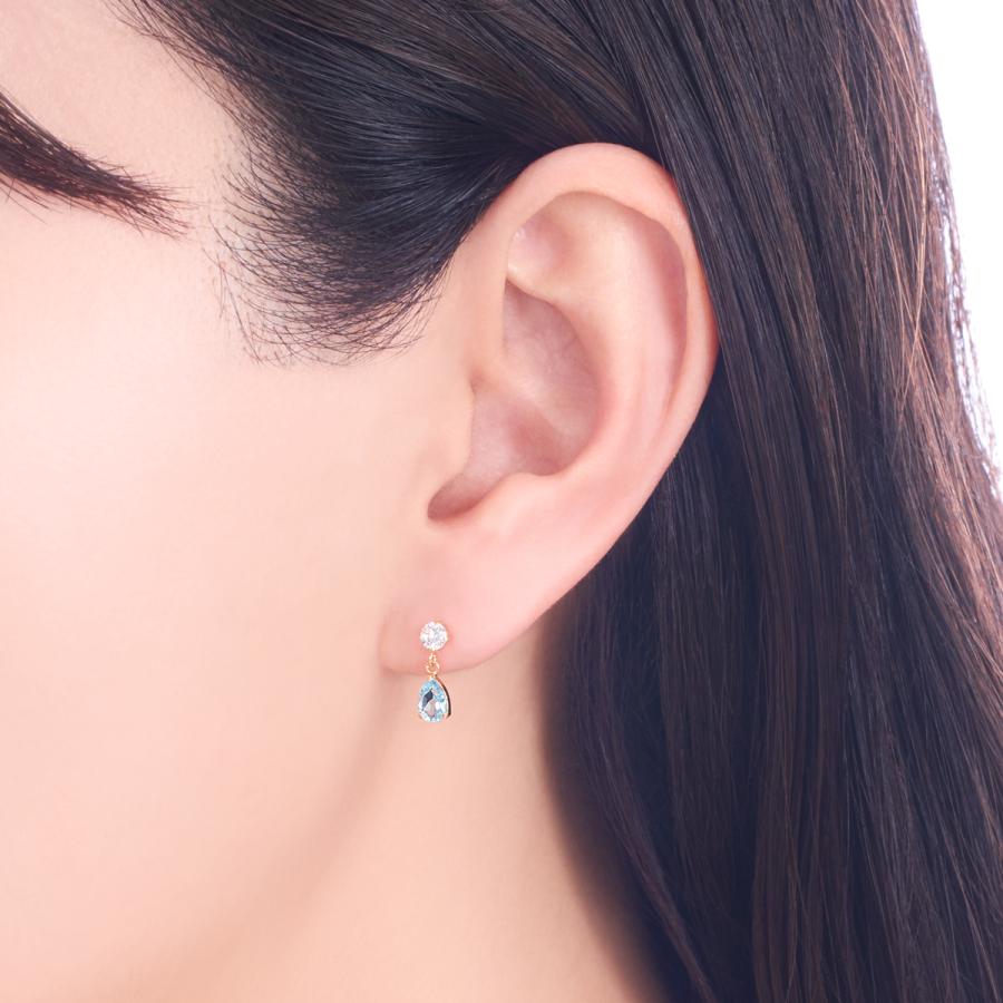 ジュエリーツツミ K18イエローゴールドブルートパーズピアス