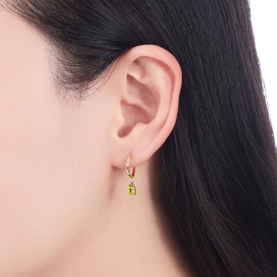 K10イエローゴールド　ペリドットアメリカンピアス K10イエローゴールドペリドットピアス(RPE913-001)|TSUTSUMI