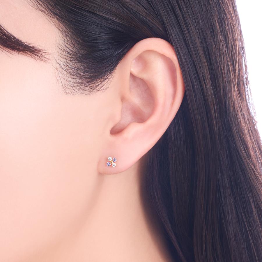 ジュエリーツツミ K18イエローゴールドタンザナイトピアス
