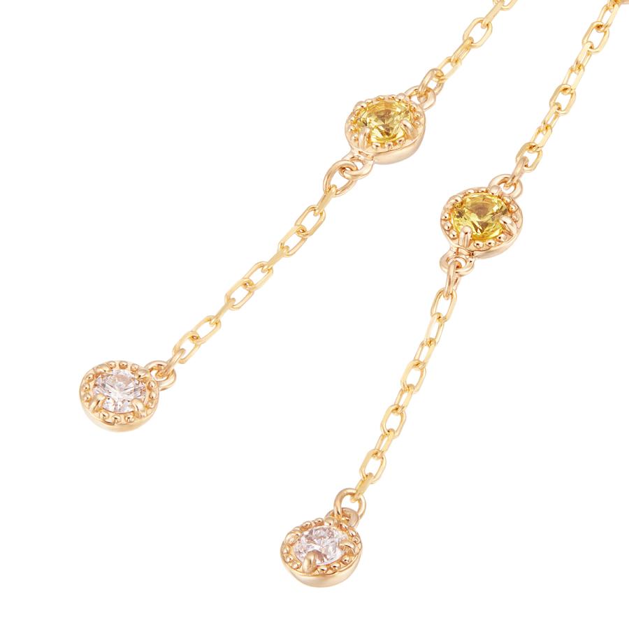 K10イエローゴールドサファイアピアス K10イエローゴールドサファイアピアス(RPE357-002)|TSUTSUMI