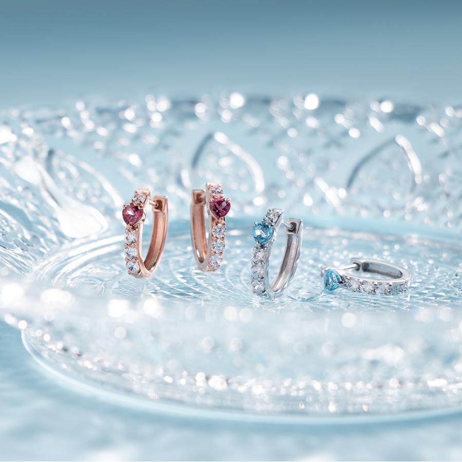 ジュエリーツツミ ピアス k10pg ガーネット K10ピンクゴールドアルマンダインガーネットピアス(RPE017