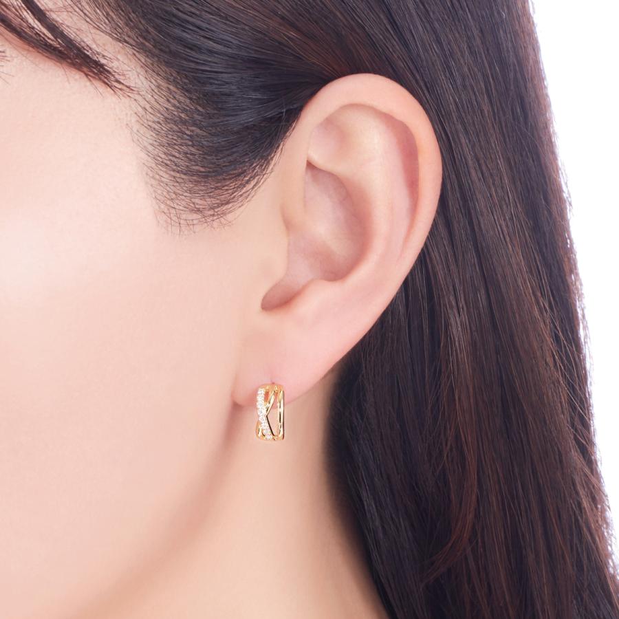 ジュエリーツツミ K18イエローゴールドダイヤモンドピアス
