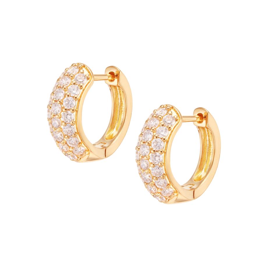 K18イエローゴールドダイヤモンドピアス ジュエリーツツミ K18イエローゴールドダイヤモンドピアス