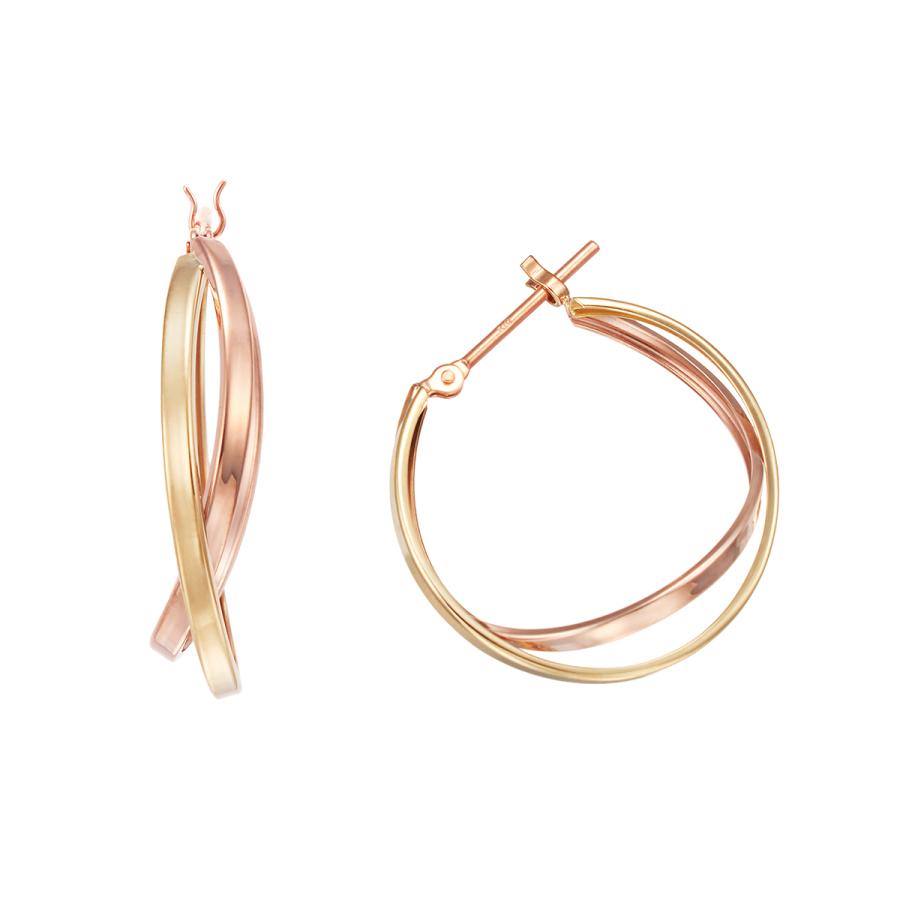 ジュエリーツツミ K10イエローゴールド/K10ピンクゴールドピアス