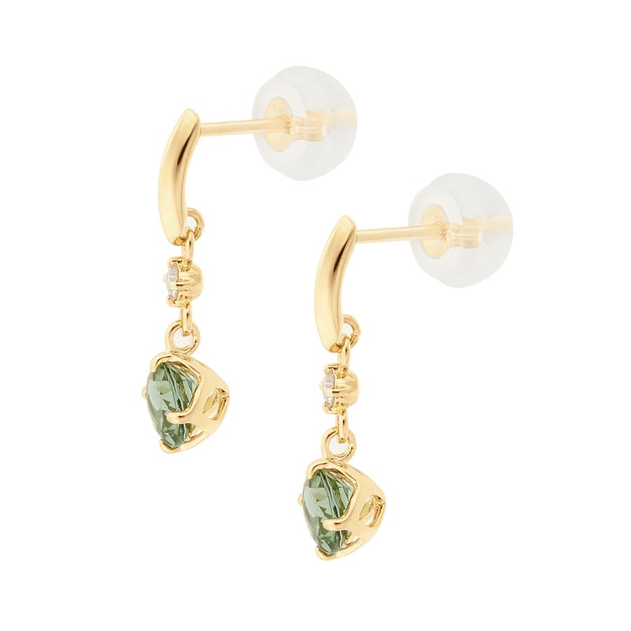 ジュエリーツツミ　k18 グリーントルマリンピアス ジュエリーツツミ K18イエローゴールドグリーントルマリンピアス