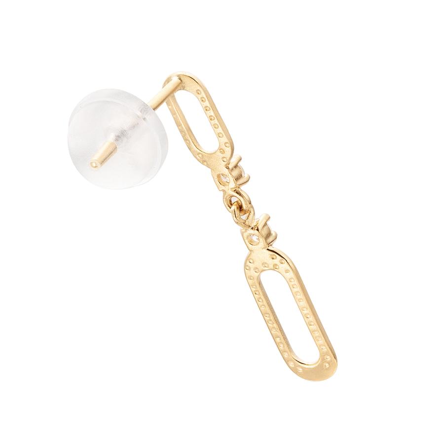 ジュエリーツツミ K10イエローゴールドキュービックピアス