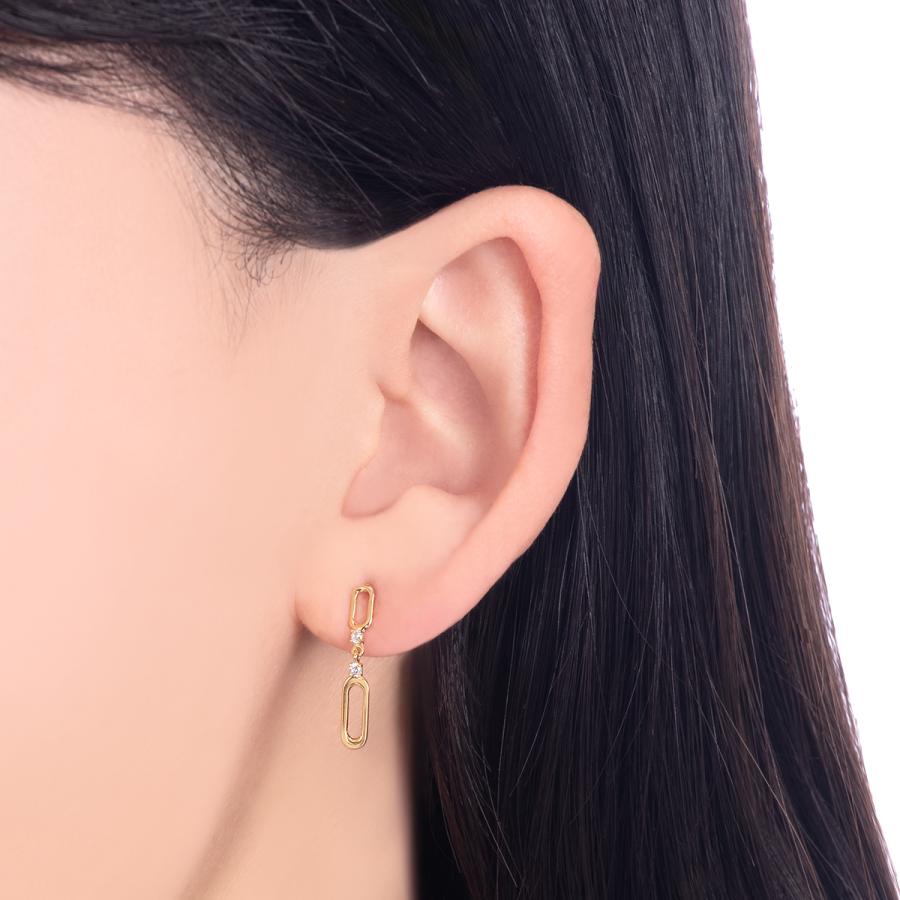 アン アン　ツツミ　K10イエローゴールドキュービックピアス K10イエローゴールドキュービックピアス(RPE627-002)|TSUTSUMI