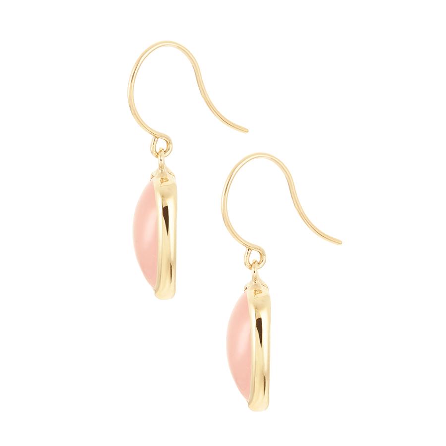 ジュエリーツツミ K10イエローゴールドピンククォーツピアス