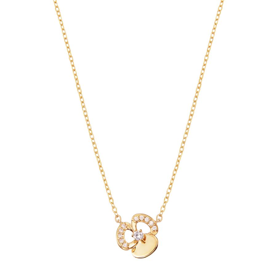 K10イエローゴールドダイヤモンドネックレス