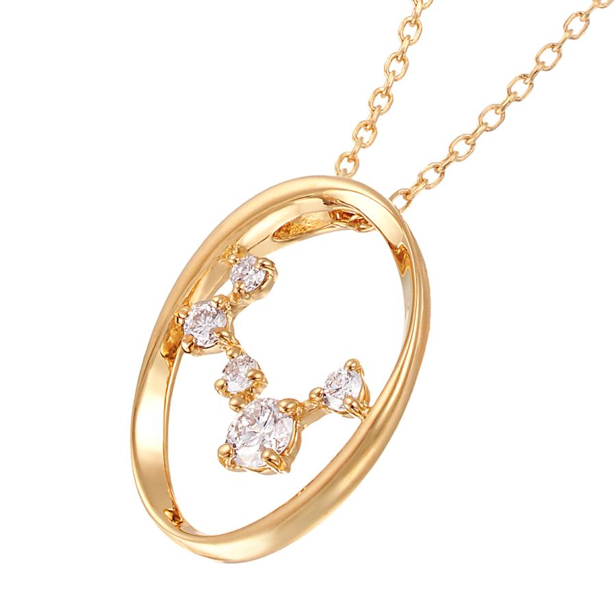 K18イエローゴールドダイヤモンドネックレス 