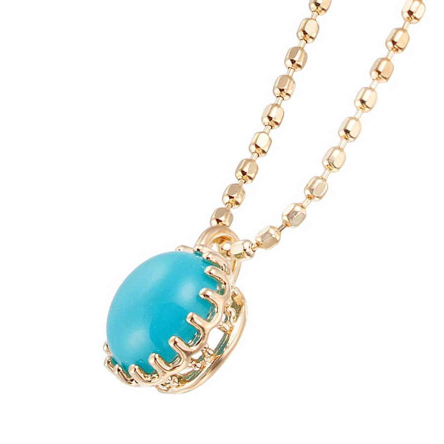 ジュエリーツツミ K10イエローゴールドターコイズネックレス