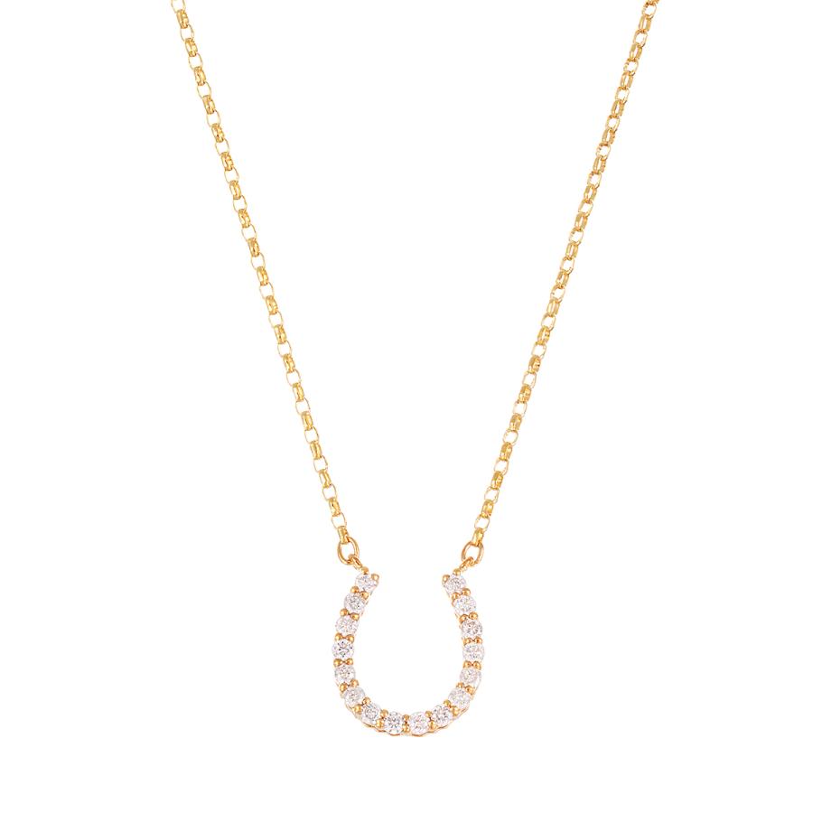 ジュエリーツツミ K18イエローゴールドダイヤモンドネックレス