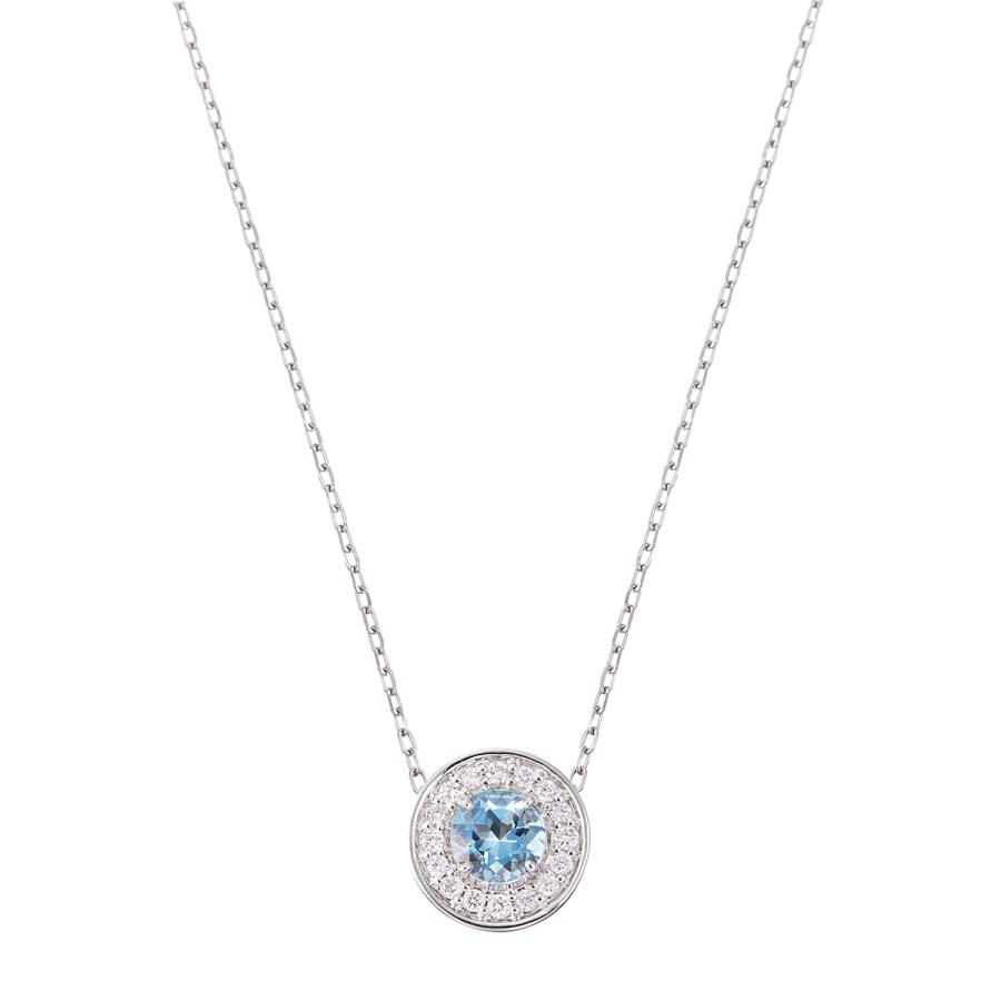 プラチナアクアマリンネックレス(35700円)