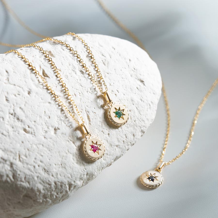 ジュエリーツツミ K10イエローゴールドルビーネックレス : ジュエリー