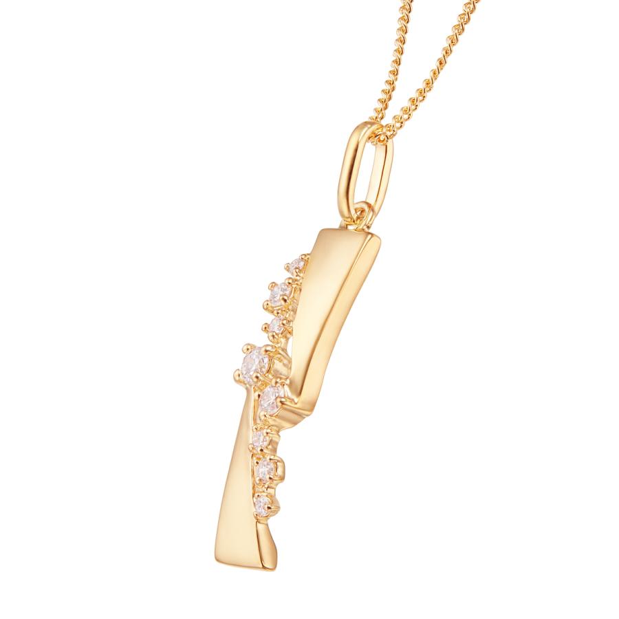 ★ 新品未使用　ジュエリーツツミ　ダイヤモンドネックレス　K18 18金 ジュエリーツツミ K18イエローゴールドダイヤモンドネックレス