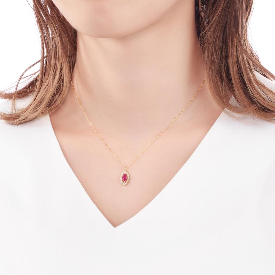 ジュエリーツツミ K10イエローゴールドルビーネックレス : ジュエリー