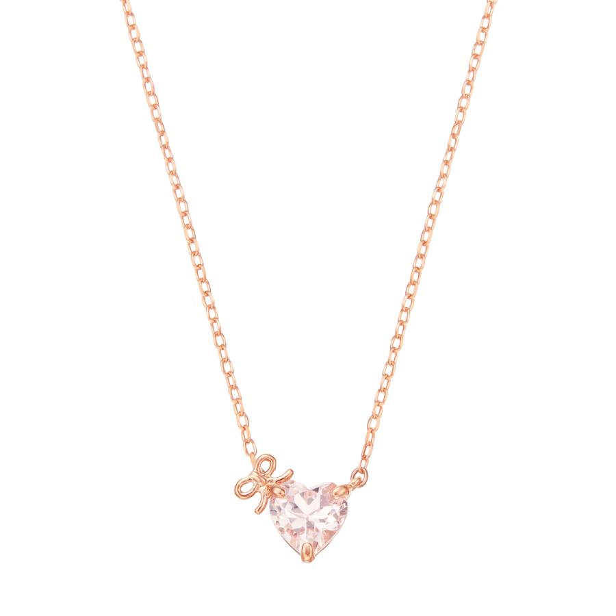 ジュエリーツツミ K10ピンクゴールドモルガナイトネックレス