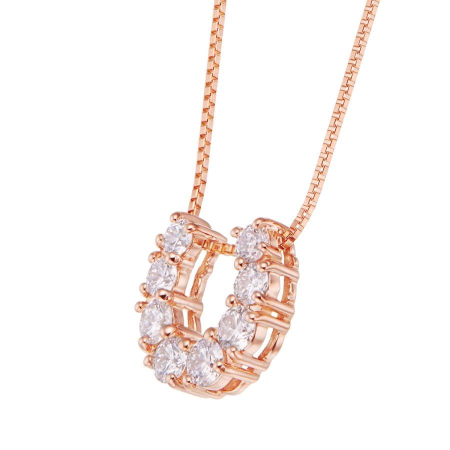 ジュエリーツツミ K18ピンクゴールドダイヤモンドネックレス