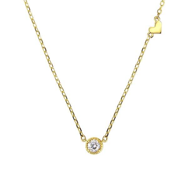 K10イエローゴールドダイヤモンドネックレス