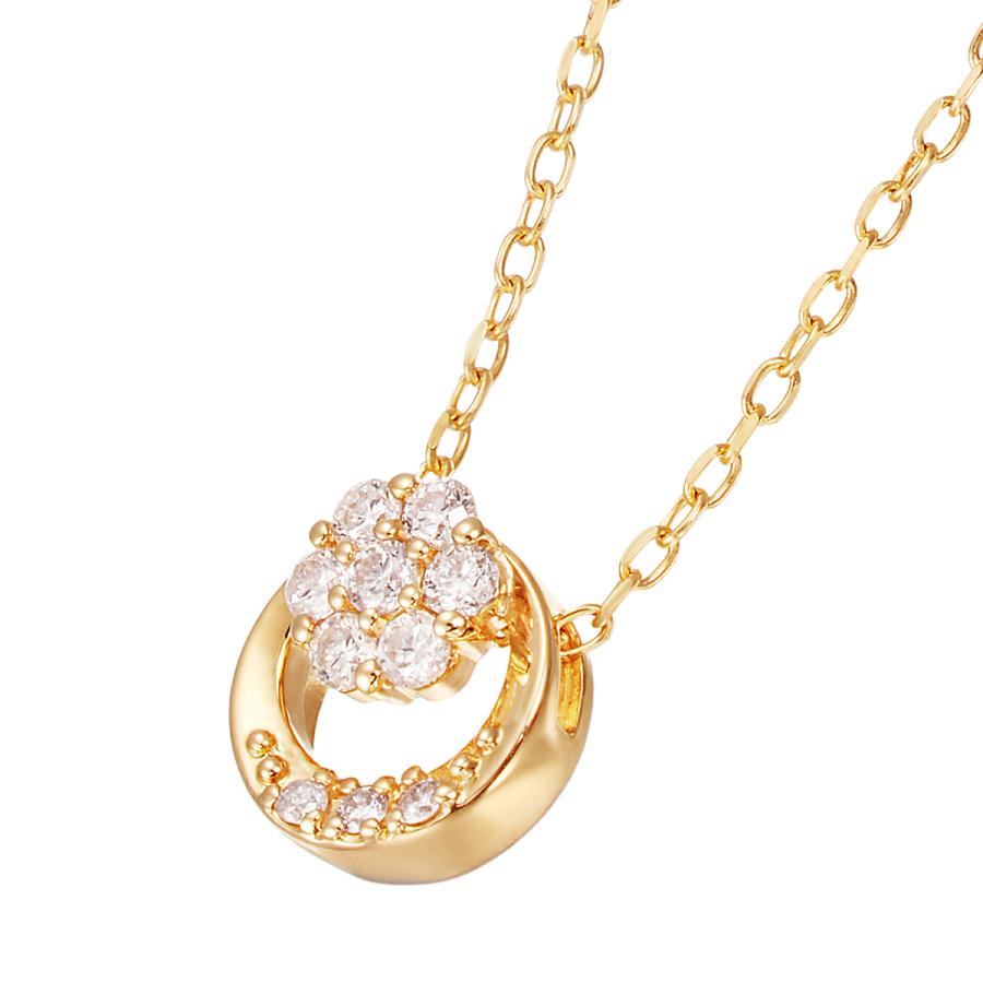 ジュエリーツツミ K10イエローゴールドダイヤモンドネックレス