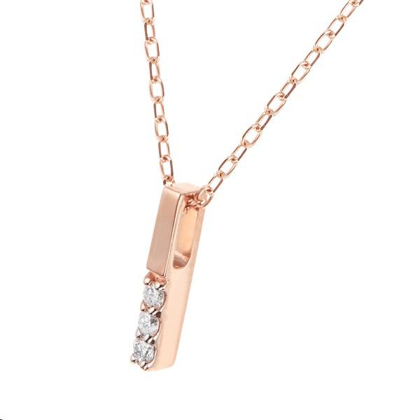 ジュエリーツツミ K10ピンクゴールドダイヤモンドネックレス