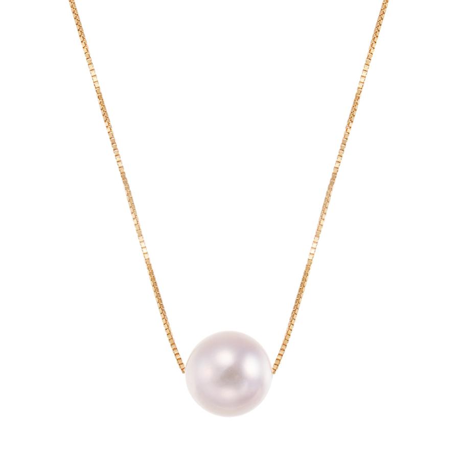 K18イエローゴールドアコヤ真珠ネックレス（7.5mm）