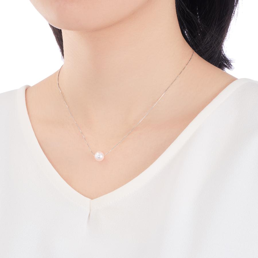 プラチナアコヤ真珠ネックレス（7.5mm） 5mm