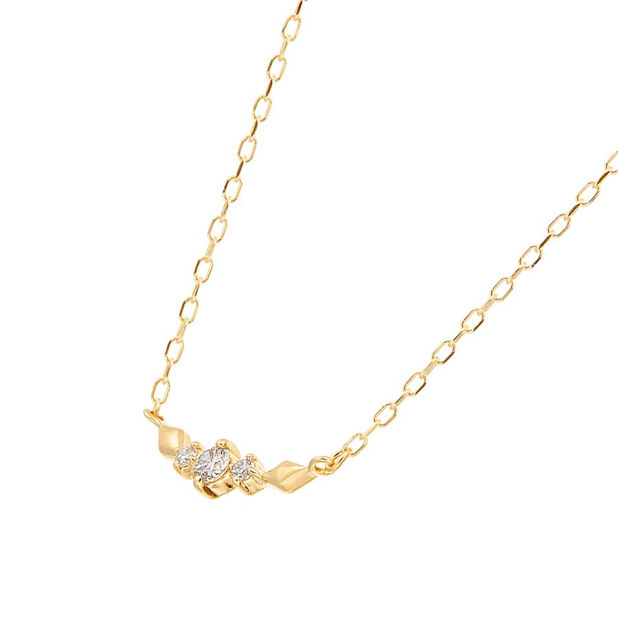 ジュエリーツツミ K10イエローゴールドダイヤモンドネックレス