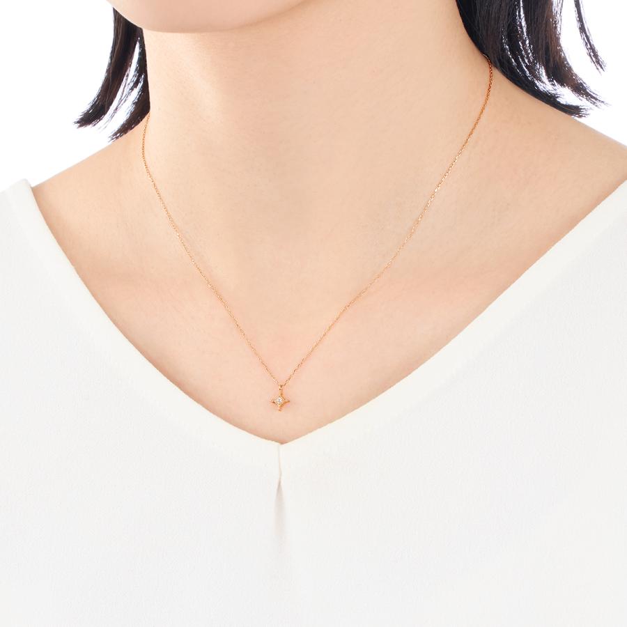 ジュエリーツツミ K10イエローゴールドダイヤモンドネックレス