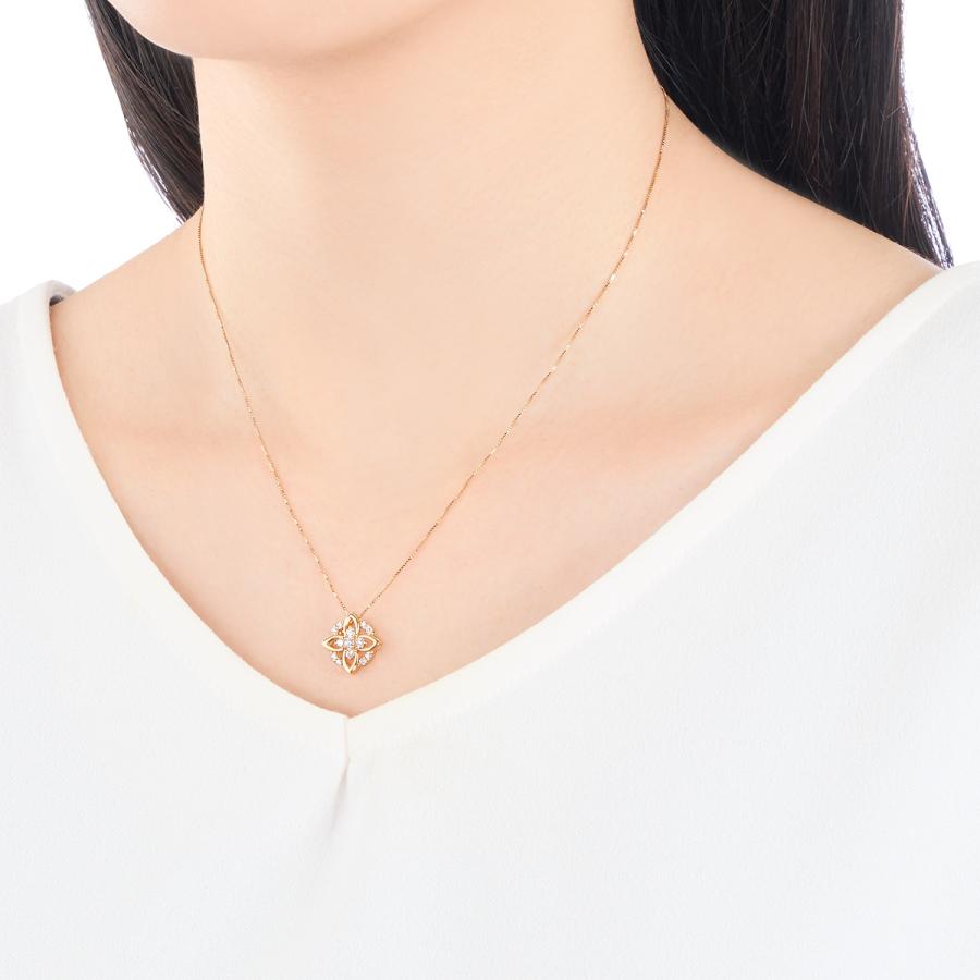 【最安値挑戦中】 K18イエローゴールドダイヤモンドネックレス 【OC9081383305】(33000円)