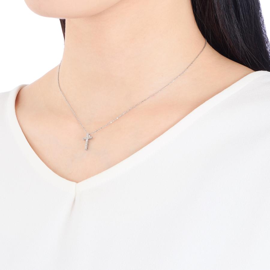 K10ホワイトゴールドダイヤモンドネックレス | www.romanticbride.com.mx
