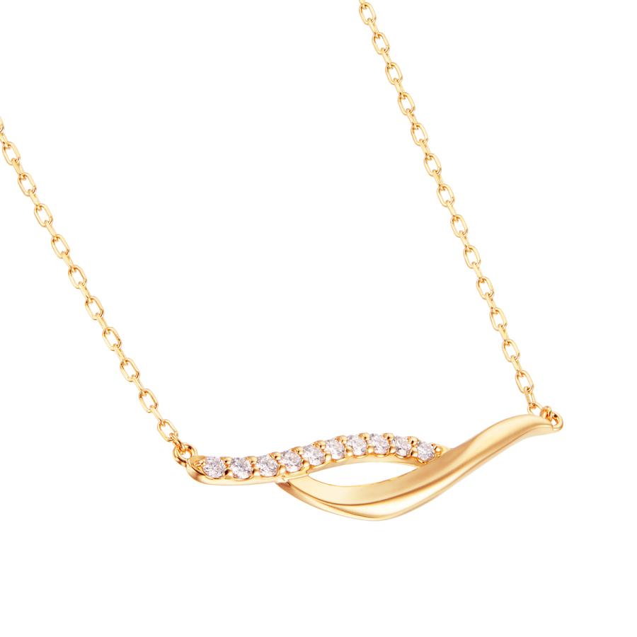 K18イエローゴールドダイヤモンドネックレス 