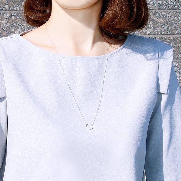 ジュエリーツツミ K10ホワイトゴールドダイヤモンドロングネックレス