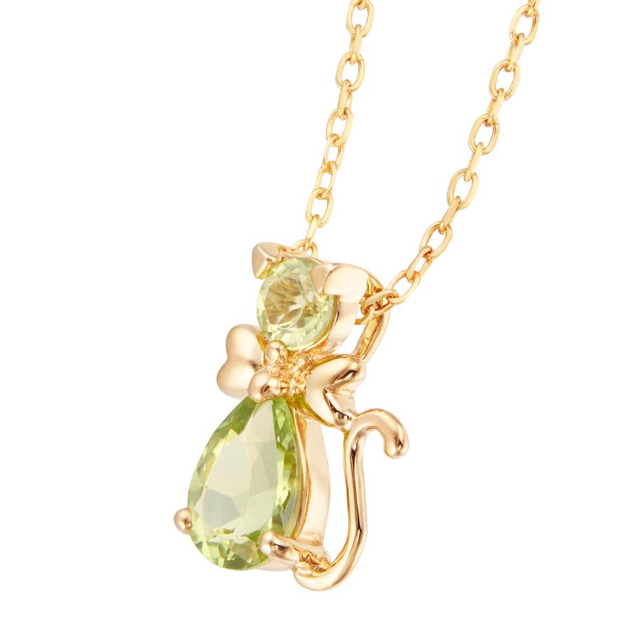 ジュエリーツツミ K10イエローゴールドペリドットネックレス