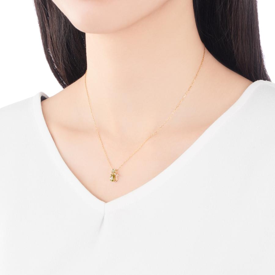 ジュエリーツツミ K10イエローゴールドペリドットネックレス