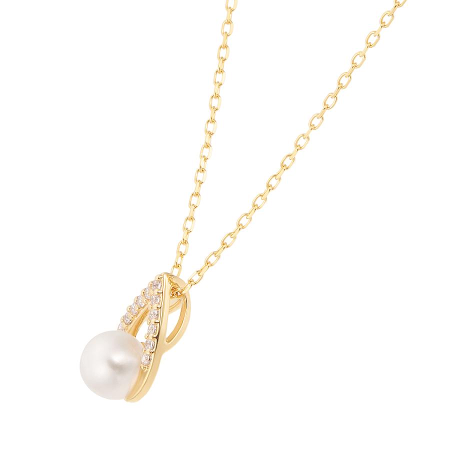 ジュエリーツツミ K10イエローゴールド淡水パールネックレス（5mm