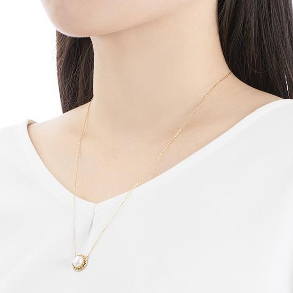 ジュエリーツツミ K10イエローゴールド淡水パールネックレス