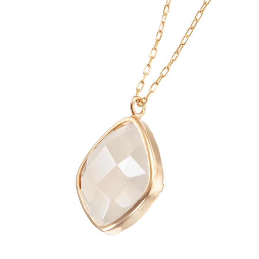 ジュエリーツツミ K10イエローゴールドグレームーンストーンネックレス