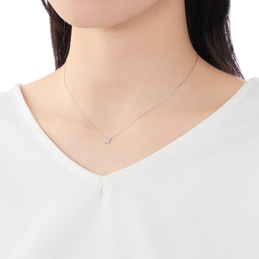 K10ホワイトゴールドダイヤモンドネックレス 