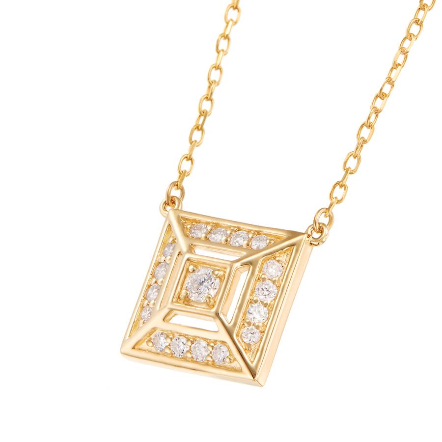 ジュエリーツツミ K10イエローゴールドダイヤモンドネックレス