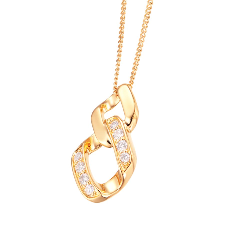 高評価続出！ K18イエローゴールドダイヤモンドネックレス 【LWH7719166761】(28050円)