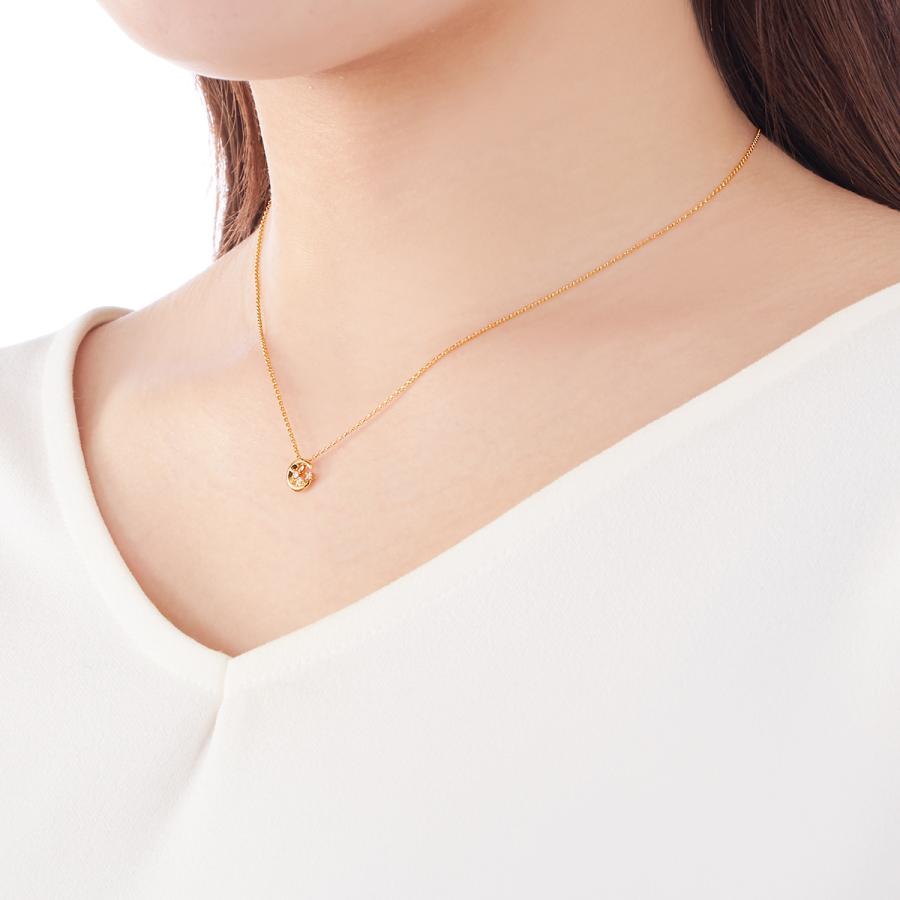 K18イエローゴールドダイヤモンドネックレス 