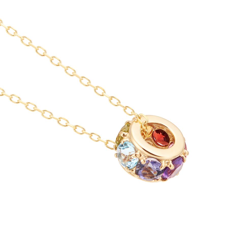 ツツミ K10イエローゴールドマルチストーンネックレス K10イエローゴールドマルチストーンネックレス(RPN450)|TSUTSUMI