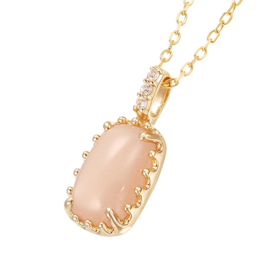 ジュエリーツツミ K10イエローゴールドオレンジムーンストーン