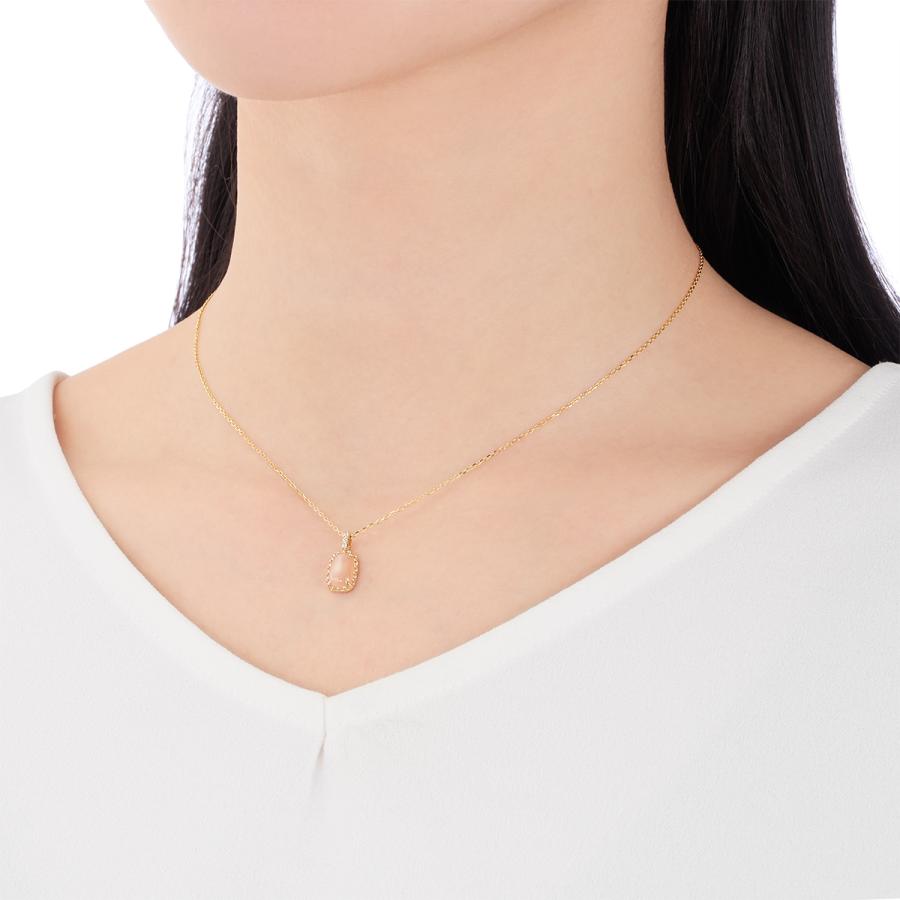 ジュエリーツツミ K10イエローゴールドオレンジムーンストーン