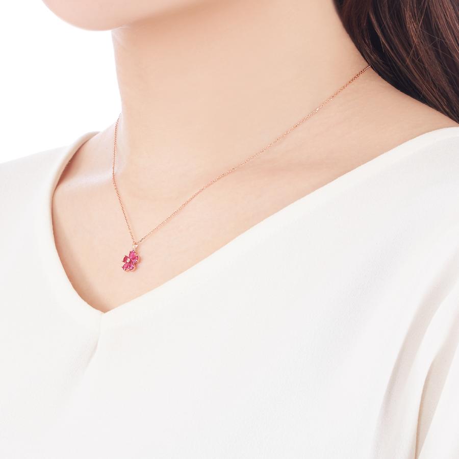 ツツミ　K10 PG ピンクゴールド　ルビー　ハート　ネックレス ツツミ K10 PG ピンクゴールド ルビー ハート ネックレス ルビー