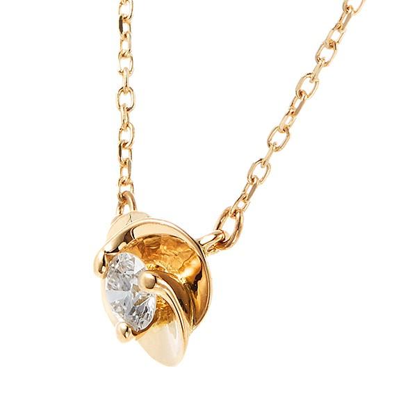 K18イエローゴールドダイヤモンドネックレス 