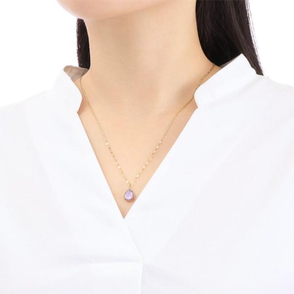 ジュエリーツツミ K10イエローゴールドライトアメシストネックレス